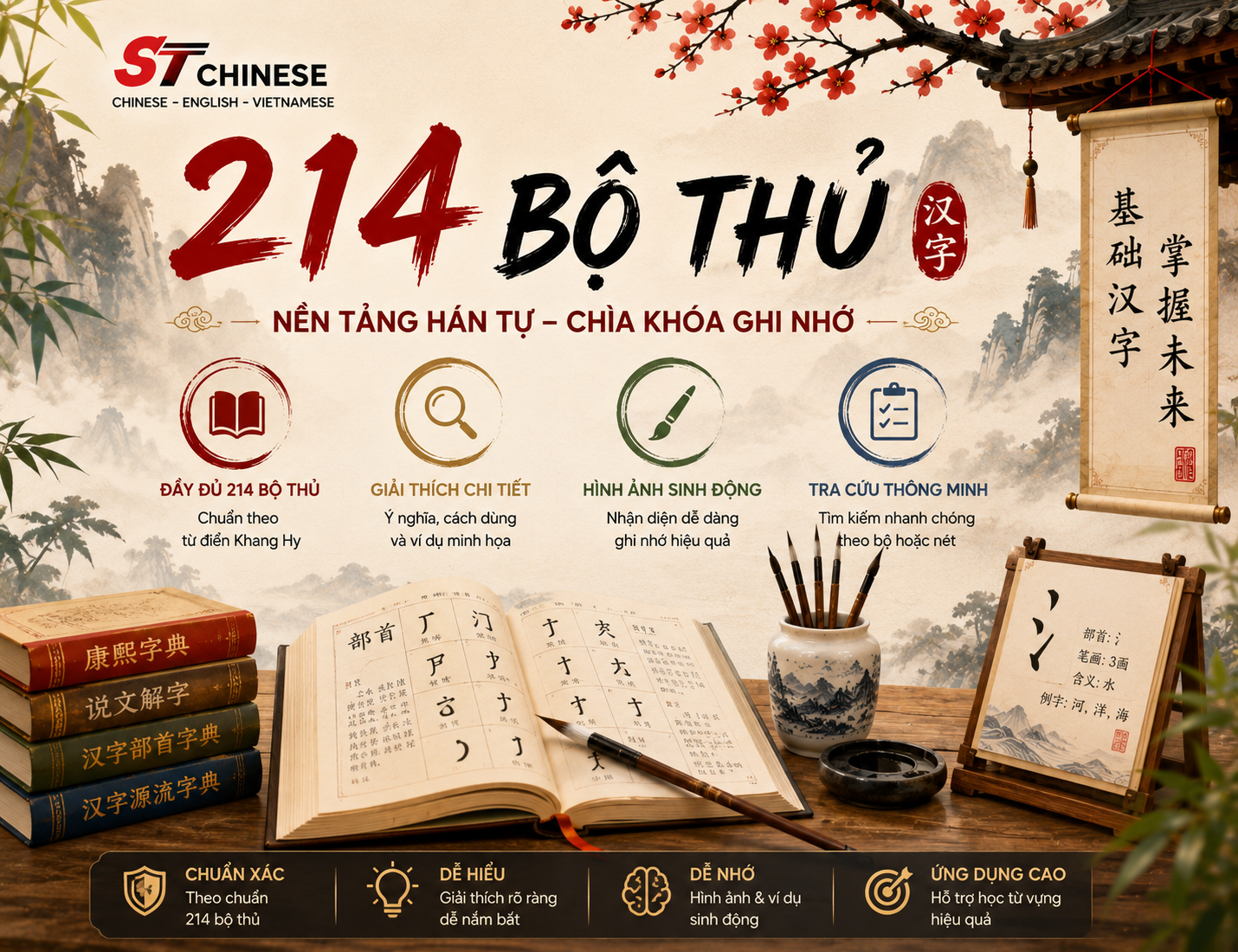 Tra cứu 214 bộ thủ tiếng Trung